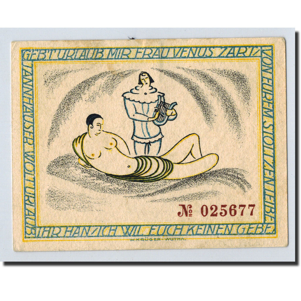 Billet, Allemagne, Eichrodt-wutha, 50 Pfennig, personnage, O.D, Undated, SPL