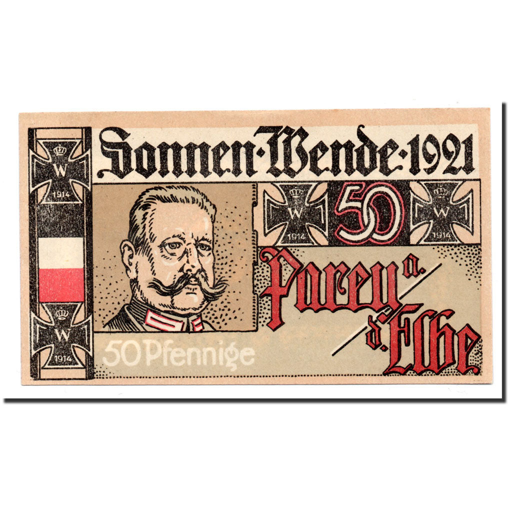 Billet, Allemagne, Parey a.d Elbe, 50 Pfennig, portrait, 1922, 1922-04-01, NEUF