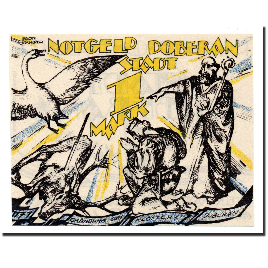 Billet, Allemagne, Doberan Bad, 1 Mark, personnage, O.D, Undated, NEUF