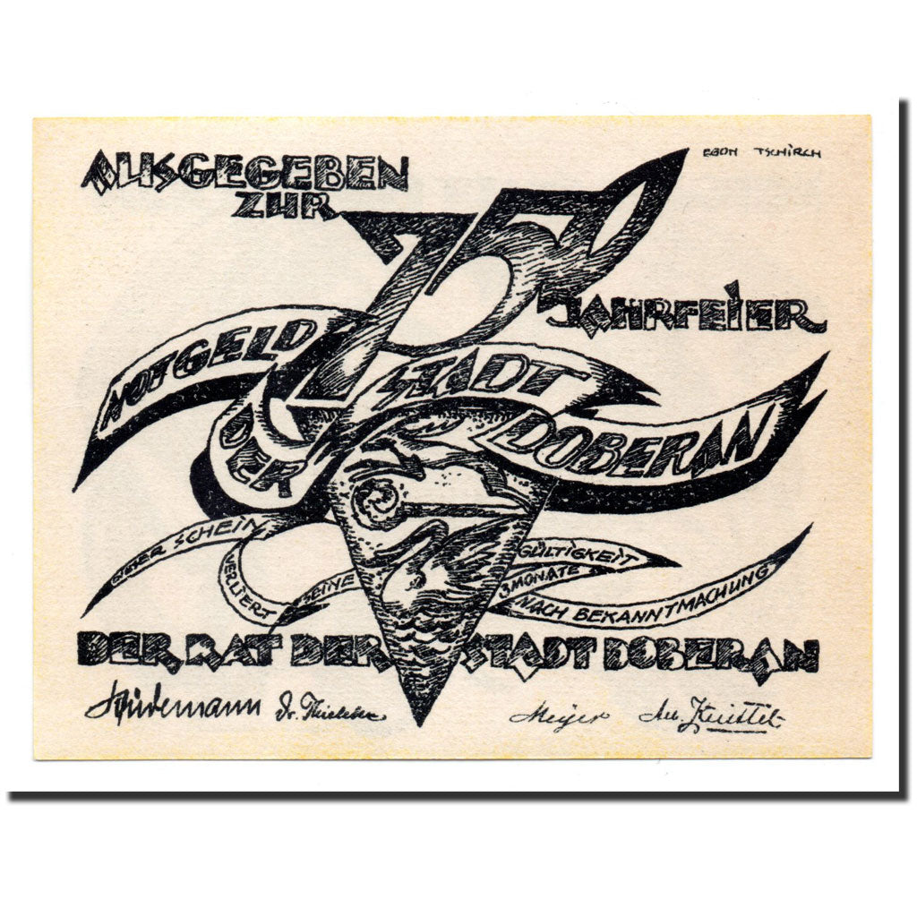 Banknote, Germany, Doberan Bad, 50 Pfennig, personnage, O.D, Undated