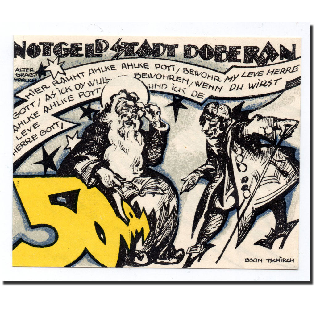 Biljet, Duitsland, Doberan Bad, 50 Pfennig, personnage 1, O.D, Undated, NIEUW