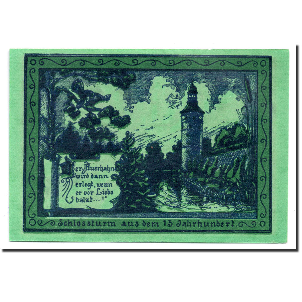 Billet, Allemagne, Oppurg, 75 Pfennig, paysage, 1921, 1921-08-01, SPL