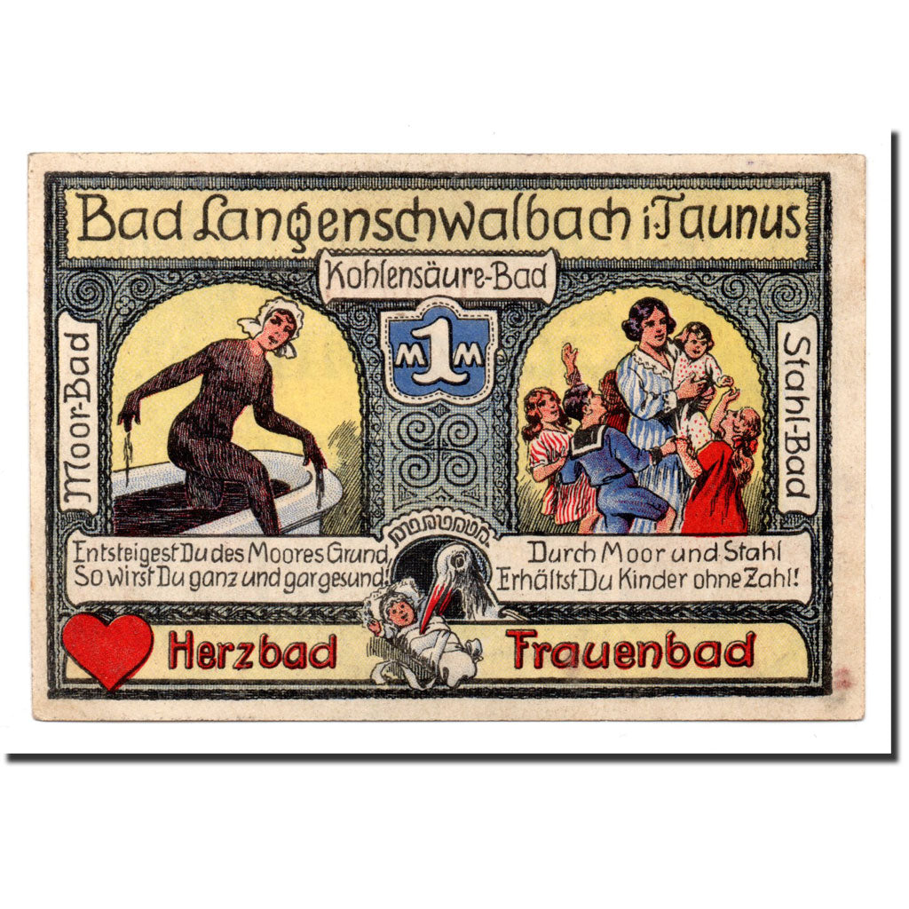 Billet, Allemagne, Langenschwalbach, 1 Mark, personnage, 1920, 1920-12-01, SPL