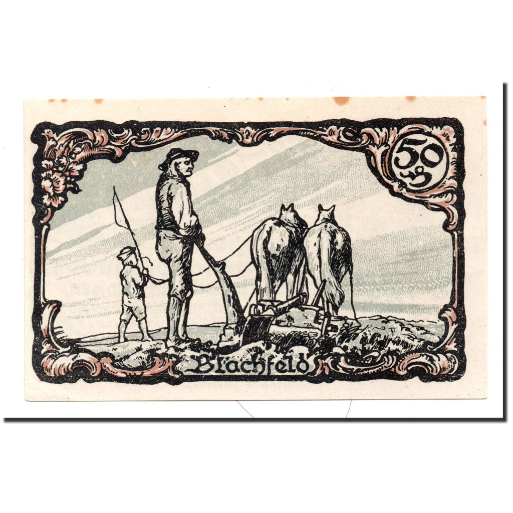 Billet, Allemagne, Friedrichsburnn, 50 Pfennig, agriculteur, 1921, 1921-10-15