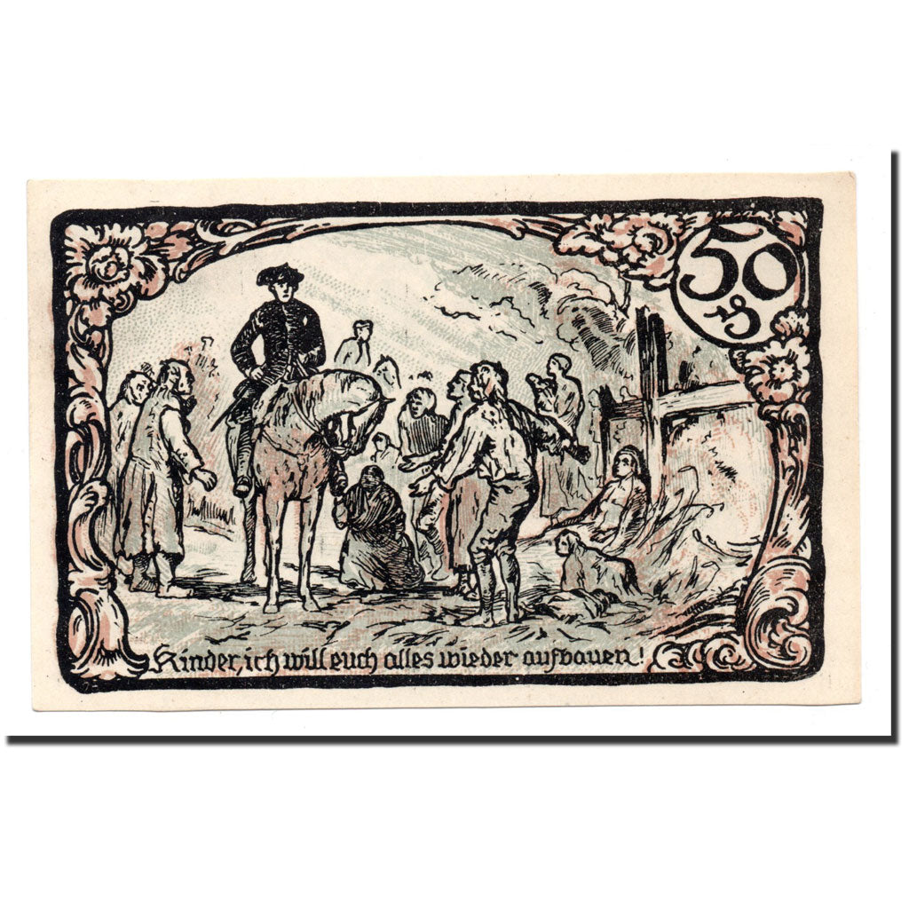 Billet, Allemagne, Friedrichsburnn, 50 Pfennig, personnage 2, 1921, 1921-10-15