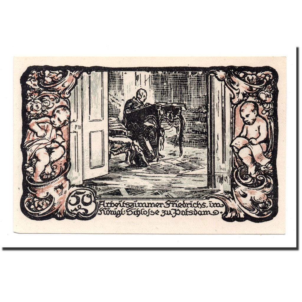 Billet, Allemagne, Friedrichsburnn, 50 Pfennig, personnage 3, 1921, 1921-10-15