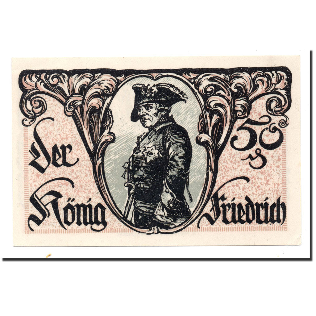 Biljet, Duitsland, Friedrichsburnn, 50 Pfennig, personnage 4, 1921, 1921-10-15
