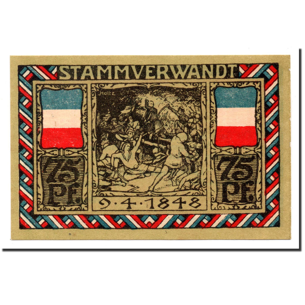 Billet, Allemagne, Altona, 75 Pfennig, personnage, 1922, 1922-02-15, SPL