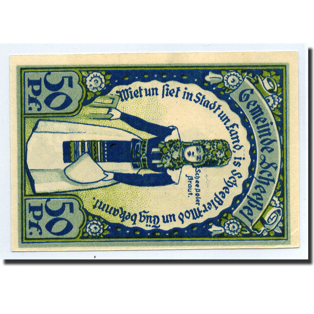 Biljet, Duitsland, Scheessel, 50 Pfennig, personnage, 1921, 1921-10-01, NIEUW
