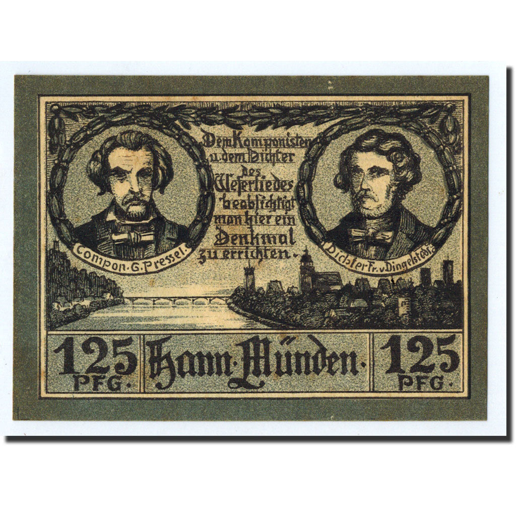 Billet, Allemagne, Hann. Münden, 25 Pfennig, paysage, O.D, Undated, NEUF