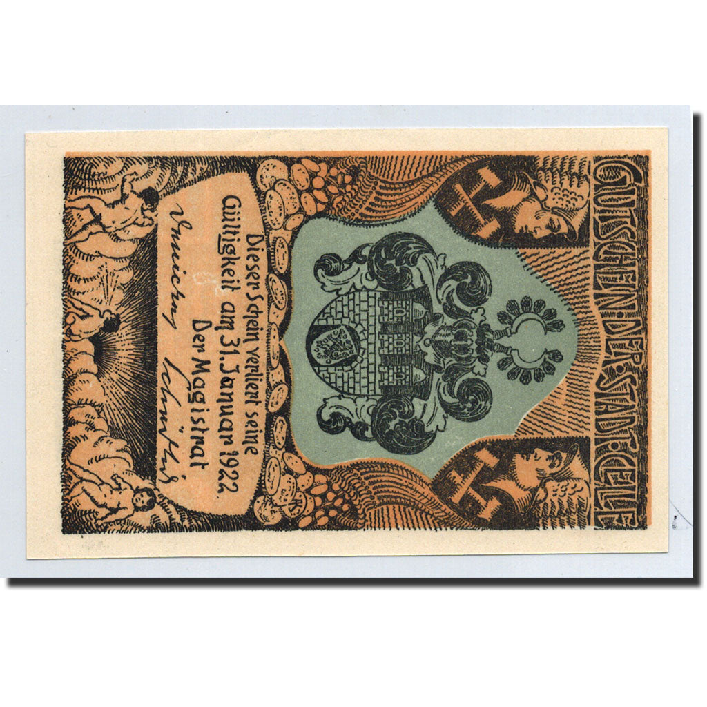 Billet, Allemagne, Celle, 25 Pfennig, paysage, O.D, Undated, NEUF, Mehl:226.4a