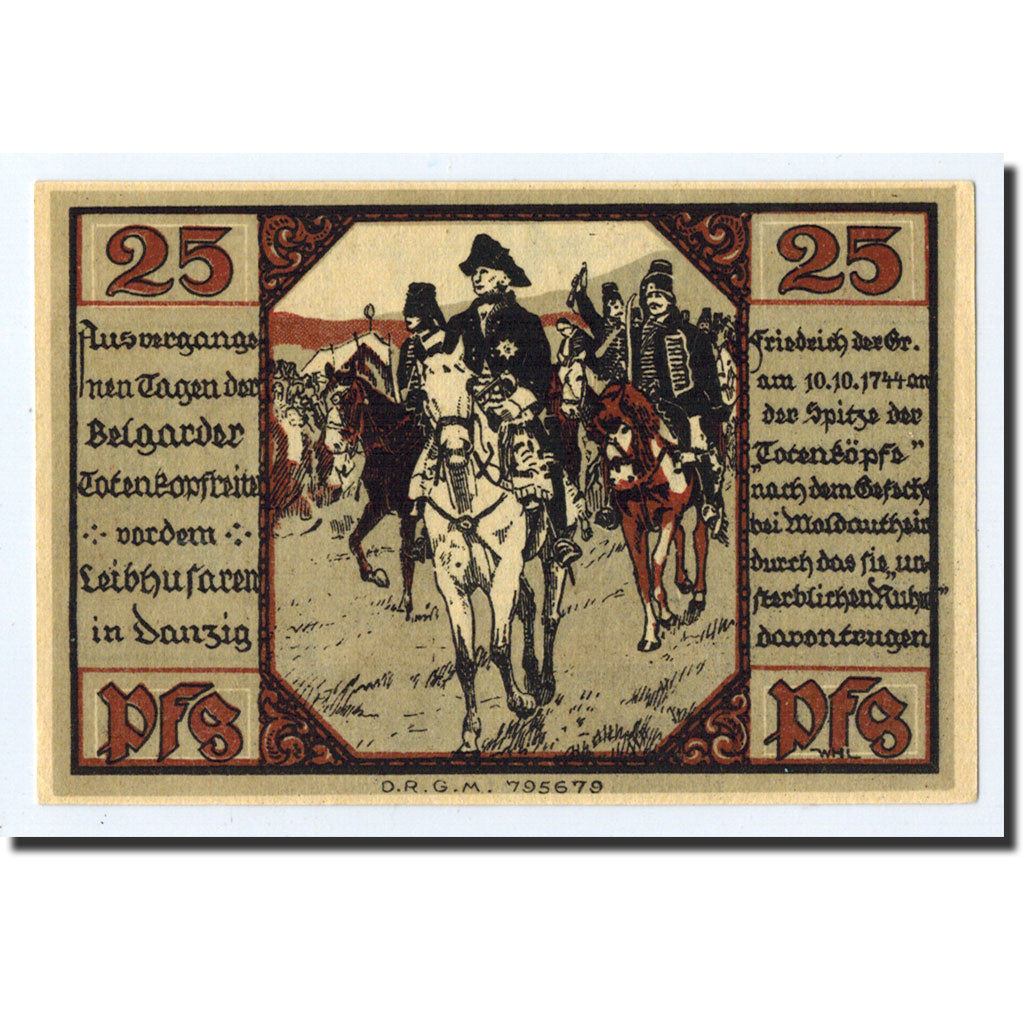 Banknote, Germany, Belgard a. Persante Stadt, 25 Pfennig, cavalier, O.D