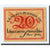 Billet, Allemagne, Lübeck, 20 Pfennig, eclosion, 1921, 1921-04-01, SPL