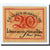 Billet, Allemagne, Lübeck, 20 Pfennig, oiseau, 1921, 1921-04-01, SPL