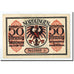 Banknot, Niemcy, Nordlingen, 50 Pfennig, Monument, 1918, 1918-10-02, AU(50-53)