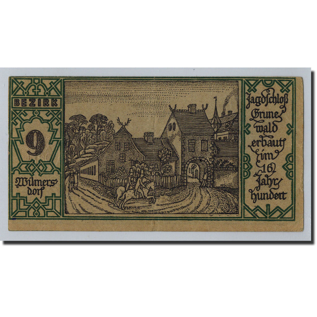 Banknote, Germany, Berlin Stadt, 50 Pfennig, paysage 9, 1921, 1921-09-09