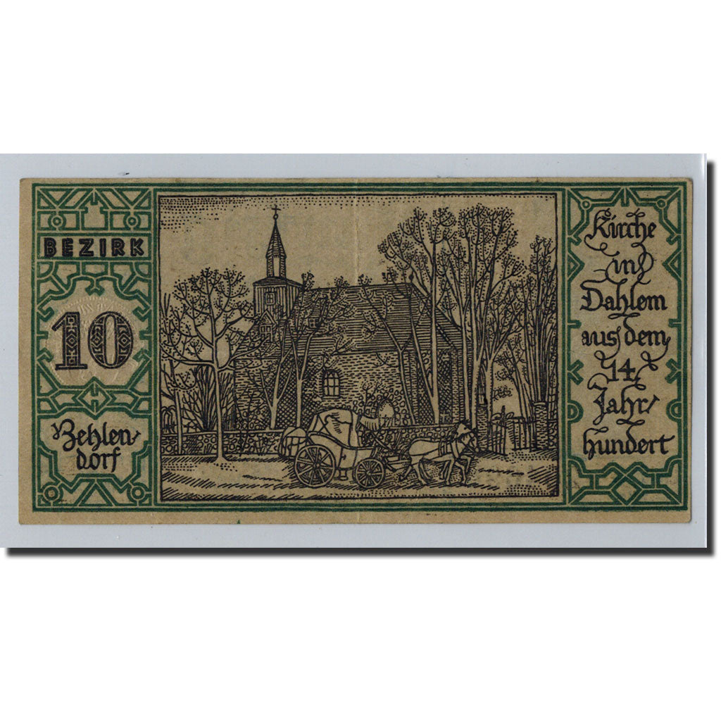 Billet, Allemagne, Berlin Stadt, 50 Pfennig, paysage 10, 1921, 1921-09-09, SPL