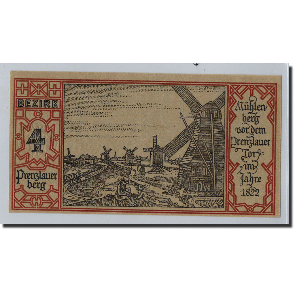 Banconote, Germania, Berlin Stadt, 50 Pfennig, moulin 4, 1921, 1921-09-09, SPL