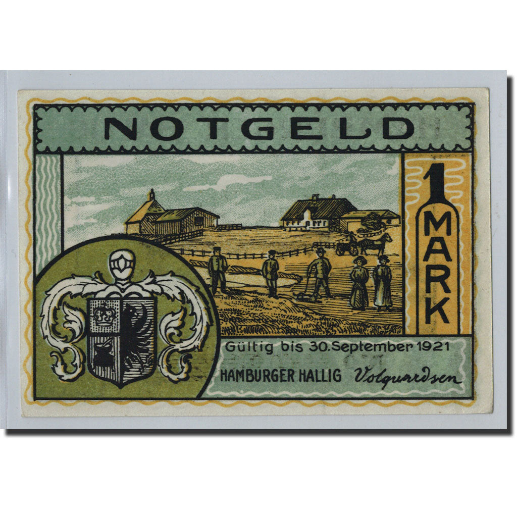 Banknote, Germany, Hamburger Hallig, 1 Mark, paysage, O.D, Undated, UNC(65-70)