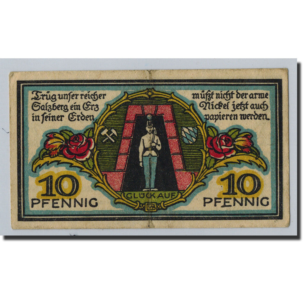Banknote, Germany, Berchtesgaden, 10 Pfennig, personnage, 1921, 1921-08-13