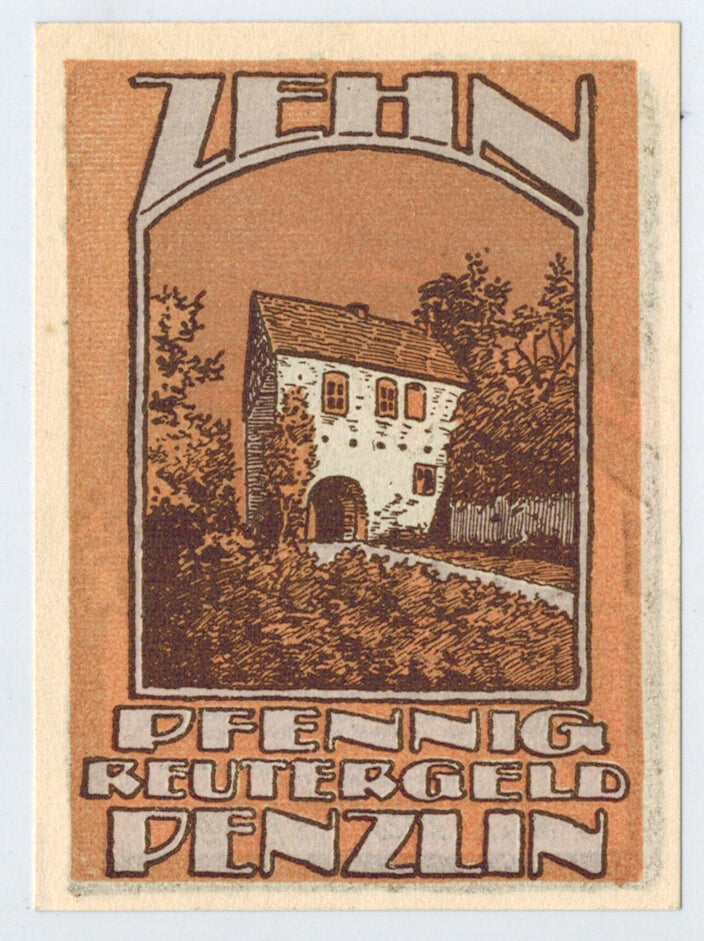 Banknote, Germany, Penzlin, 10 Pfennig, Maison, O.D, Undated, UNC(63)