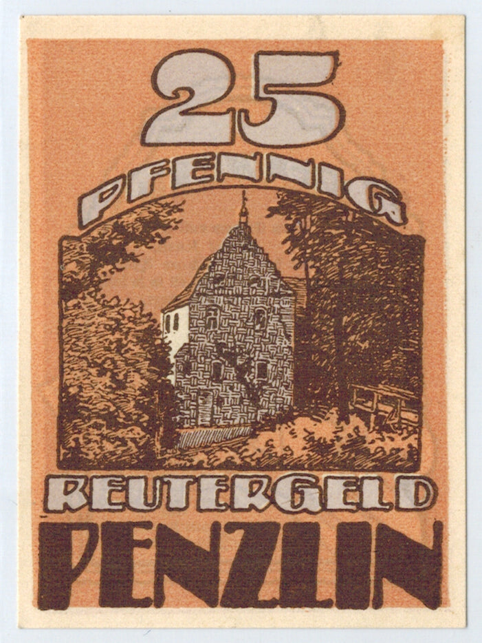 Banknote, Germany, Penzlin, 25 Pfennig, Maison, O.D, Undated, UNC(63)