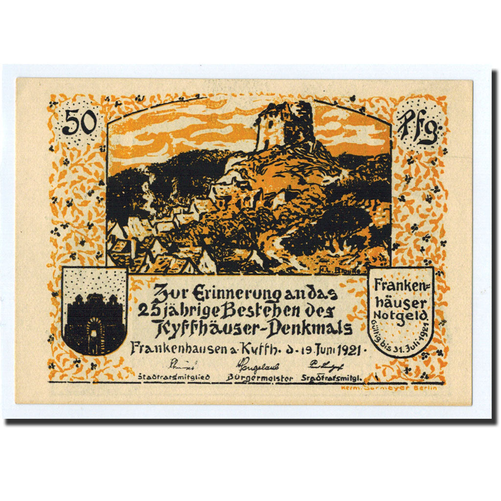Banknote, Germany, Frankenhausen am K., 50 Pfennig, soldat, 1921, 1921-06-19