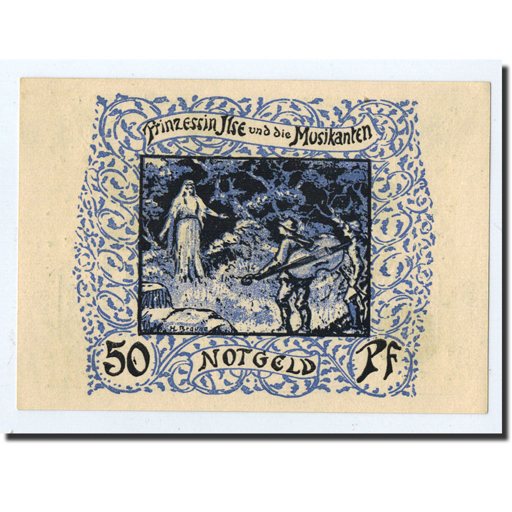 Geldschein, Deutschland, Frankenhausen am K., 50 Pfennig, personnage 2, 1921
