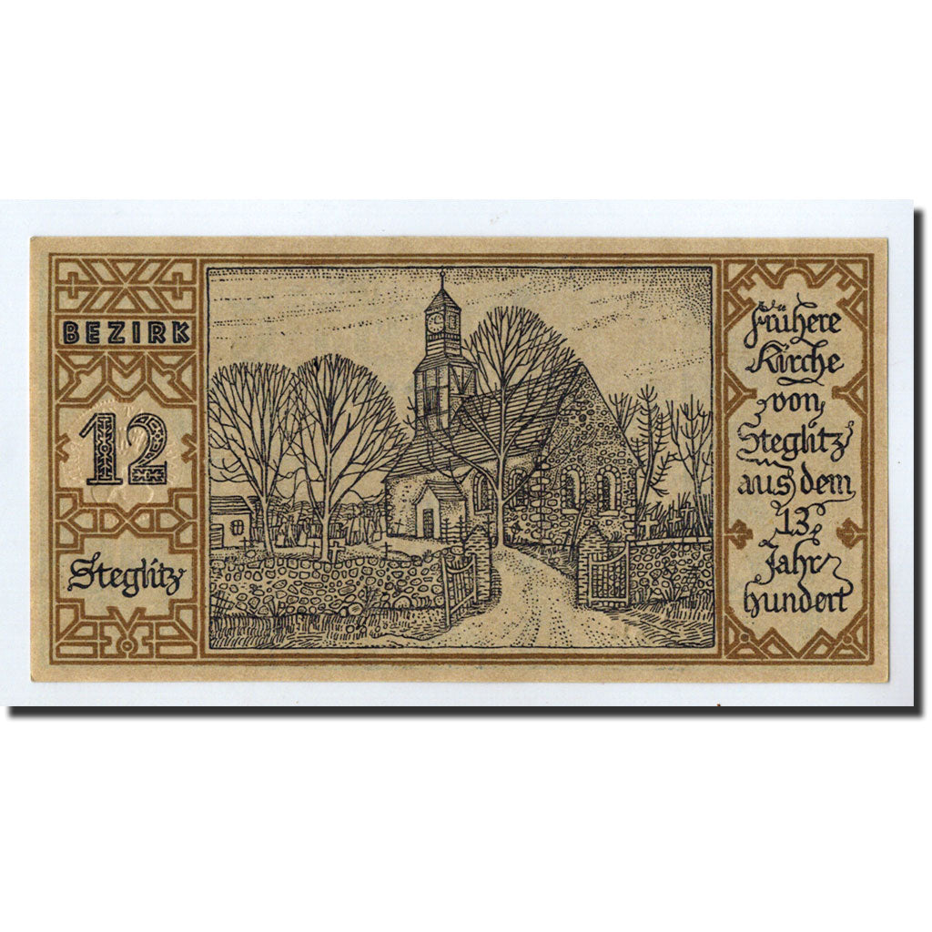 Billet, Allemagne, Berlin Stadt, 50 Pfennig, paysage 12, 1921, 1921-09-09, NEUF