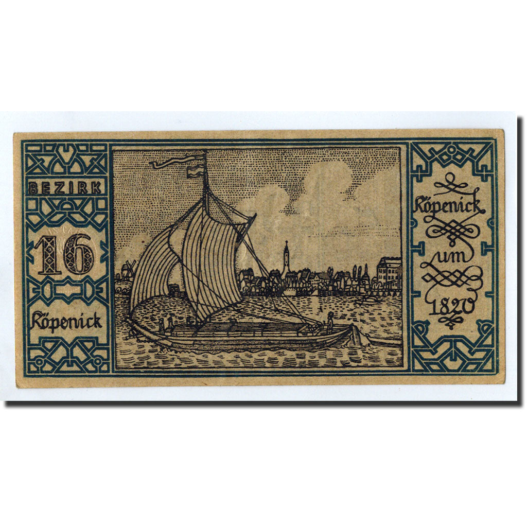 Billet, Allemagne, Berlin Stadt, 50 Pfennig, paysage 16, 1921, 1921-09-09, NEUF