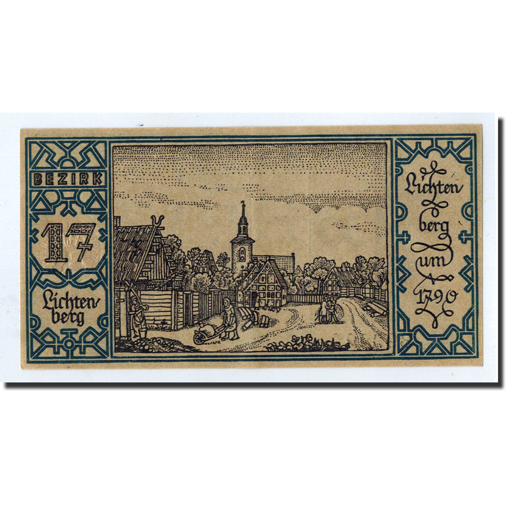 Geldschein, Deutschland, Berlin Stadt, 50 Pfennig, paysage 17, 1921, 1921-09-09