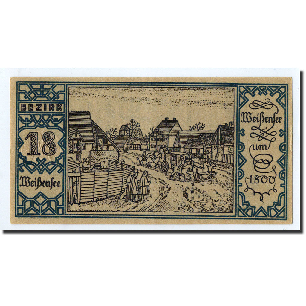 Banconote, Germania, Berlin Stadt, 50 Pfennig, paysage 18, 1921, 1921-09-09