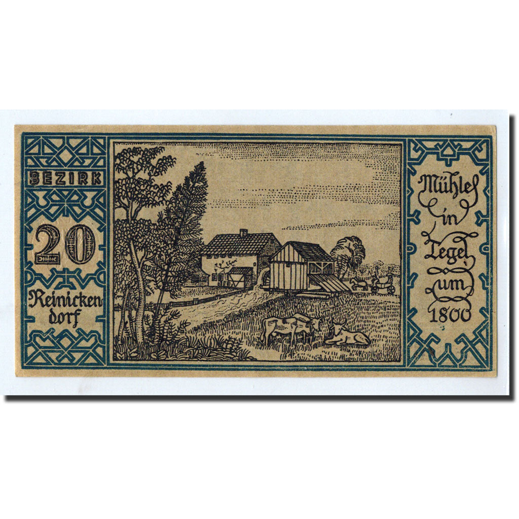 Banknote, Germany, Berlin Stadt, 50 Pfennig, paysage 20, 1921, 1921-09-09