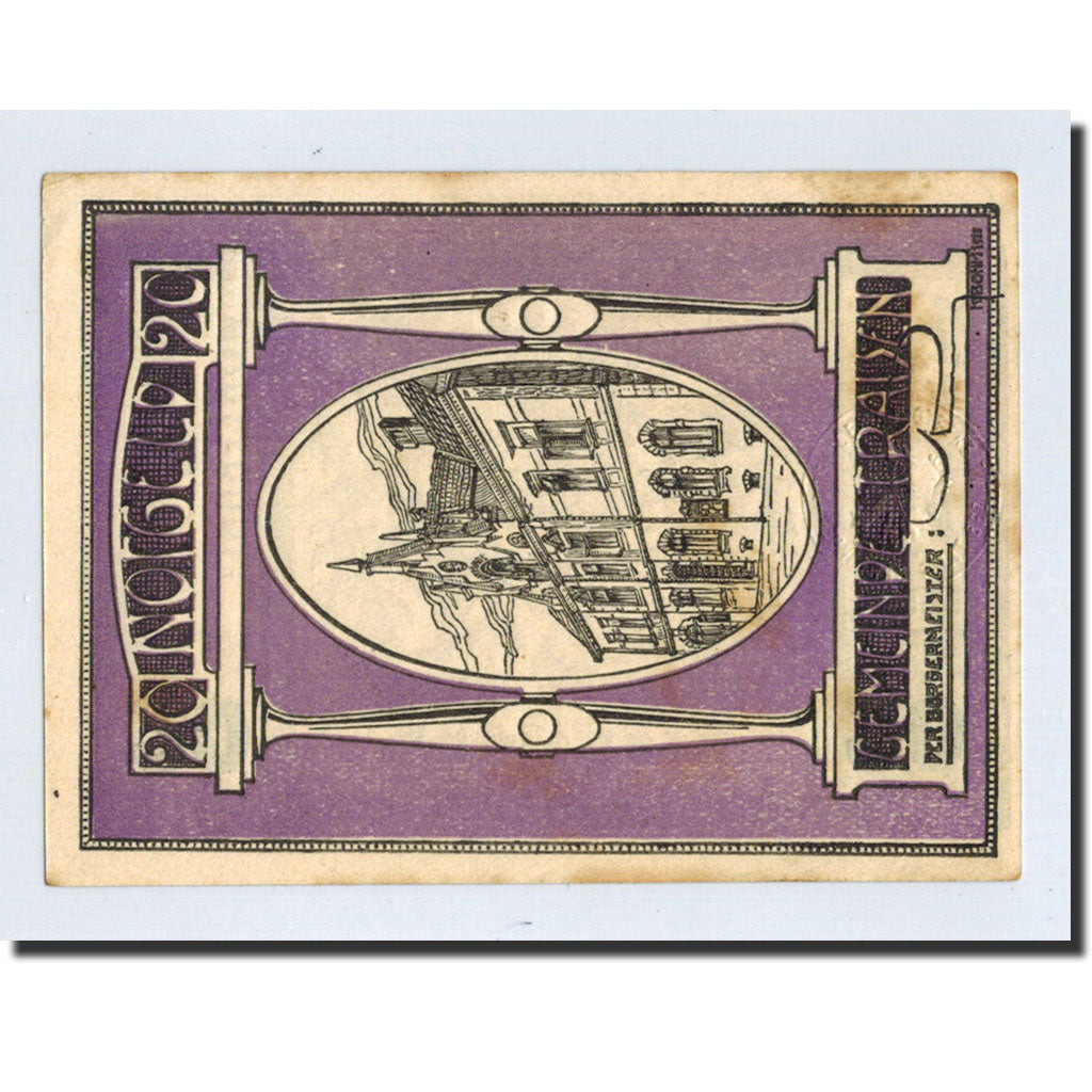 Geldschein, Österreich, Traisen, 20 Heller, personnage, Undated, Undated, UNZ-