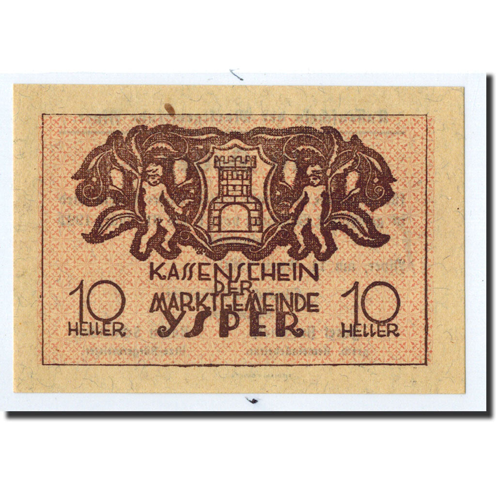 Geldschein, Österreich, Ysper, 10 Heller, personnage, 1921, 1921-03-31, UNZ
