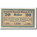 Geldschein, Österreich, Pürbach, 20 Heller, graphique, 1920, 1920-12-31, UNZ