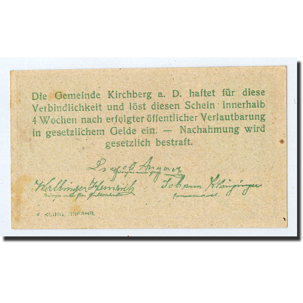 Geldschein, Österreich, Kirchberg, Heller, Batiment, Undated, Undated, UNZ-