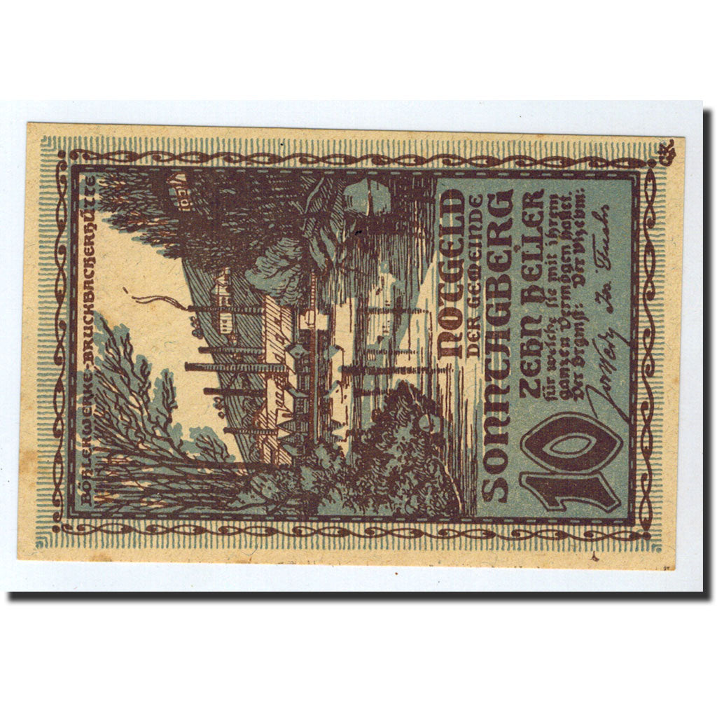 Geldschein, Österreich, Sonntagberg, 10 Heller, Usine, 1920, 1920-12-31, UNZ
