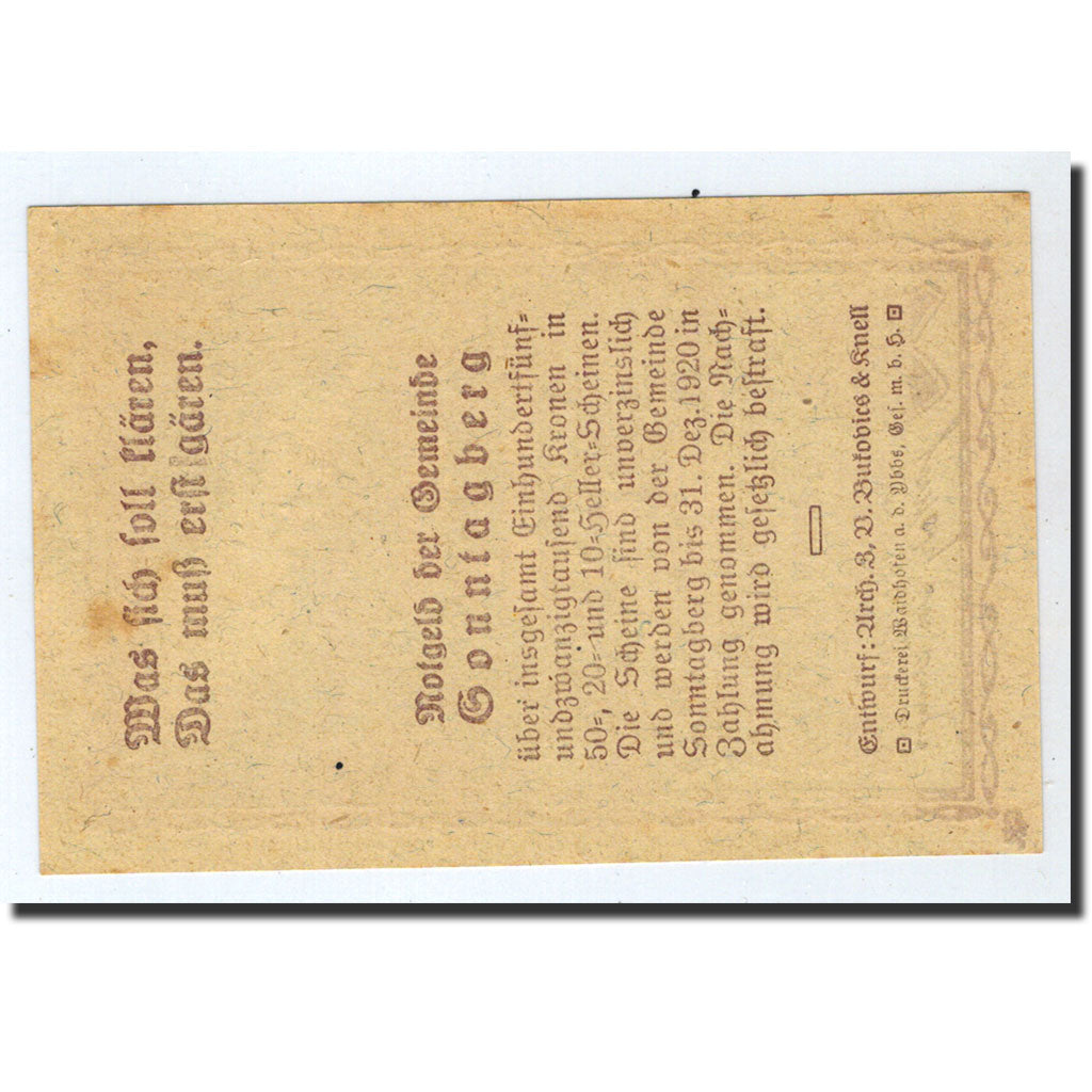 Geldschein, Österreich, Sonntagberg, 10 Heller, Usine, 1920, 1920-12-31, UNZ