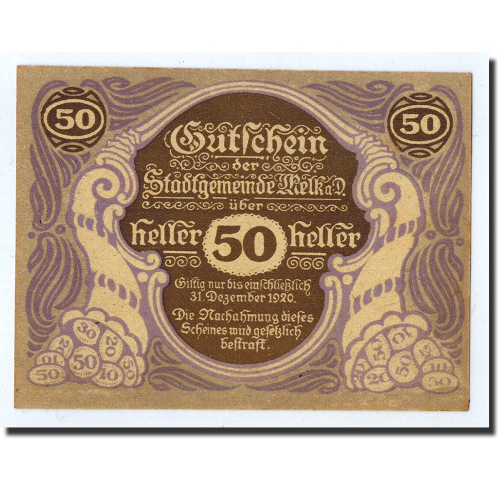 Geldschein, Österreich, Melk, 50 Heller, Maison, 1920, 1920-12-31, UNZ-