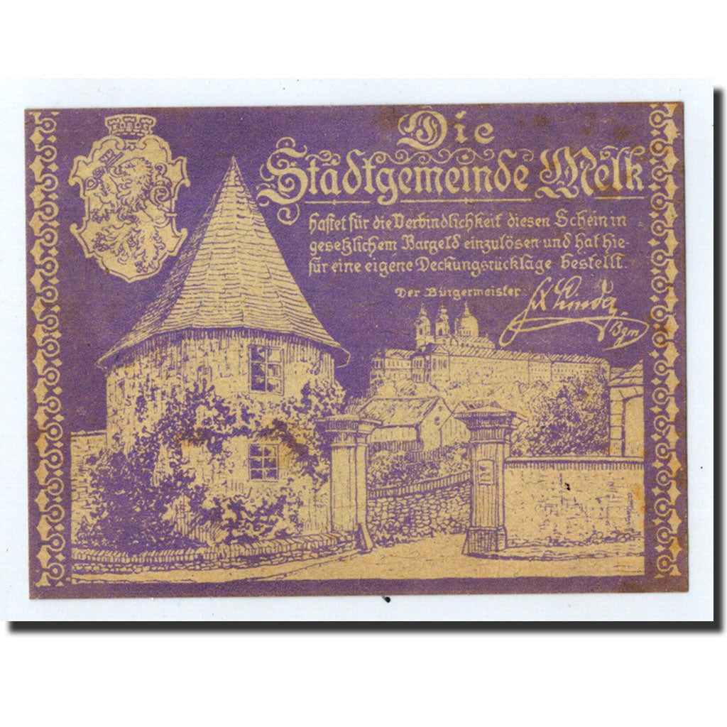 Geldschein, Österreich, Melk, 10 Heller, Maison, 1920, 1920-12-31, UNZ-