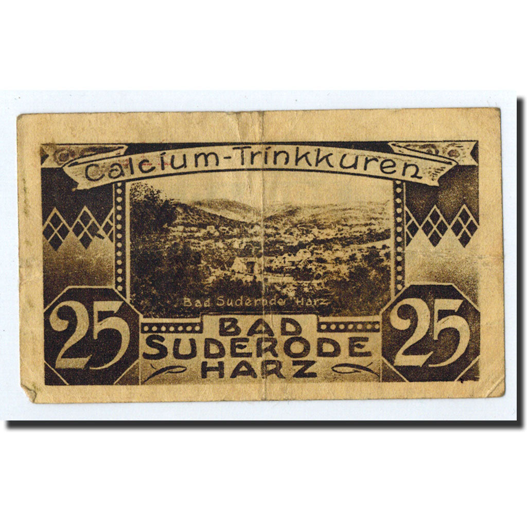 Banknote, Germany, Suderode im Harz, 25 Pfennig, paysage, 1921, 1921-05-13