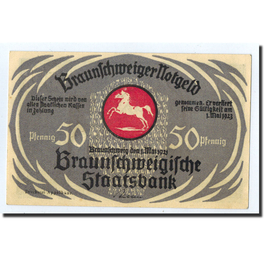 Banknote, Germany, Braunschweig, 50 Pfennig, personnage, 1921, 1921-05-01