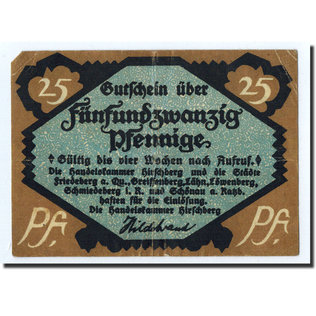 Banknote, Germany, Friedberg, 25 Pfennig, personnage, O.D, Undated, UNC(63)