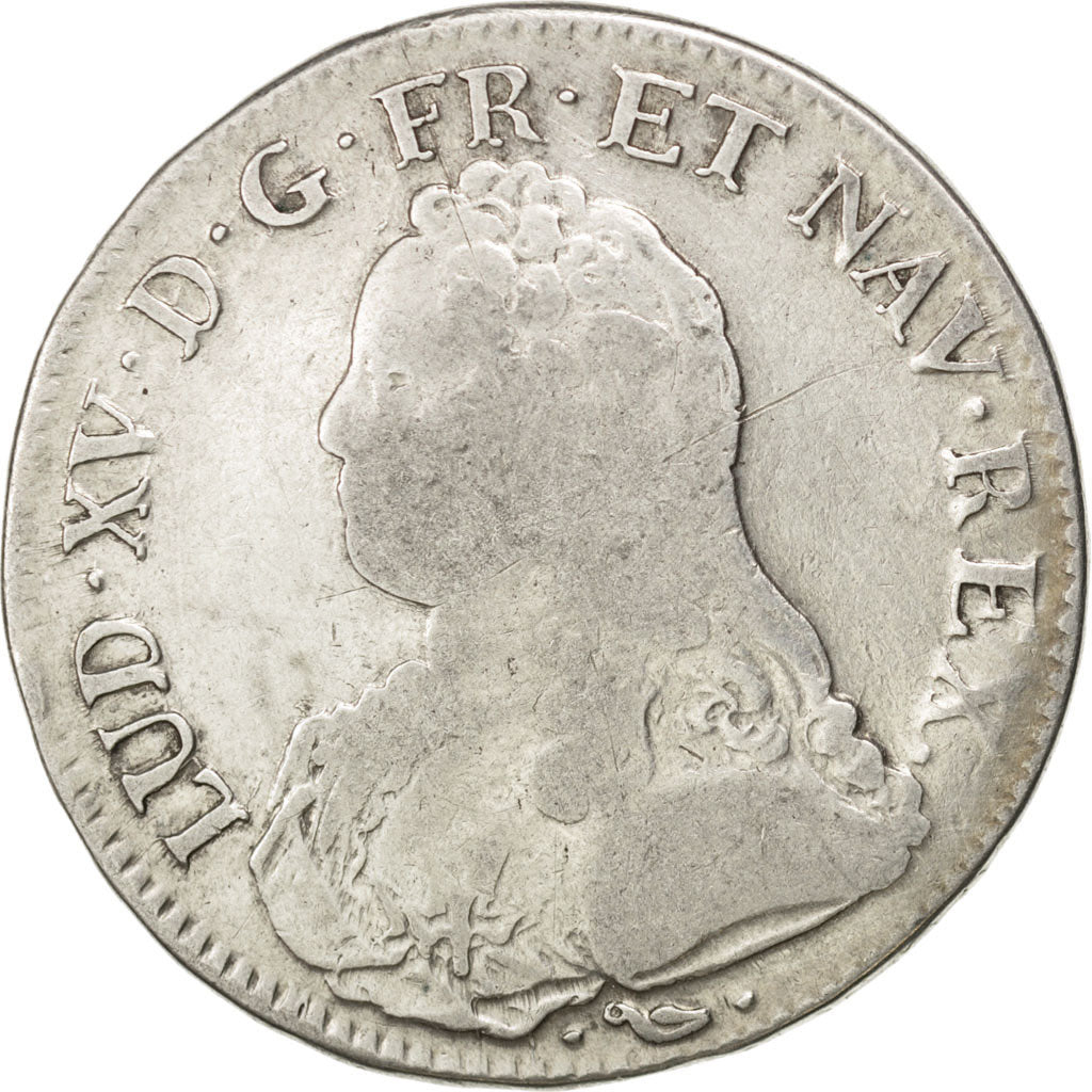 Coin, France, Louis XV, Écu aux branches d'olivier, Ecu, 1734, Bayonne