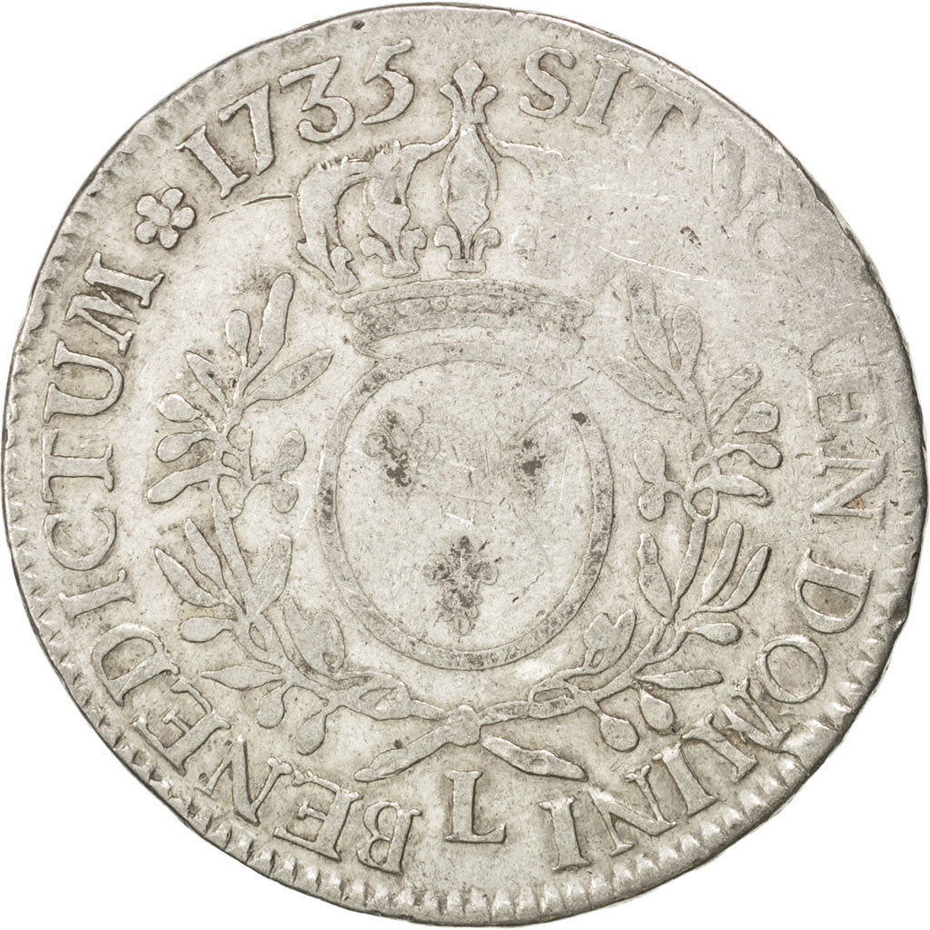 Coin, France, Louis XV, Écu aux branches d'olivier, Ecu, 1735, Bayonne
