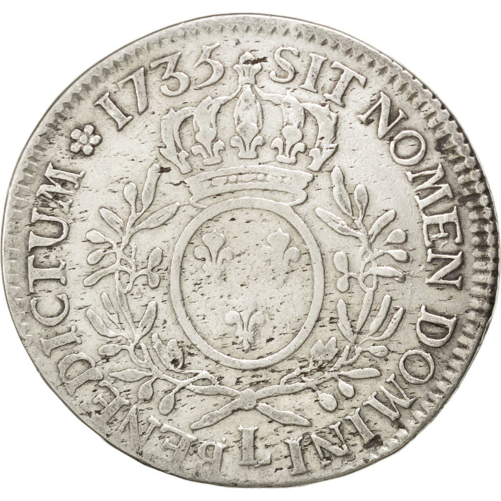 Coin, France, Louis XV, Écu aux branches d'olivier, Ecu, 1735, Bayonne