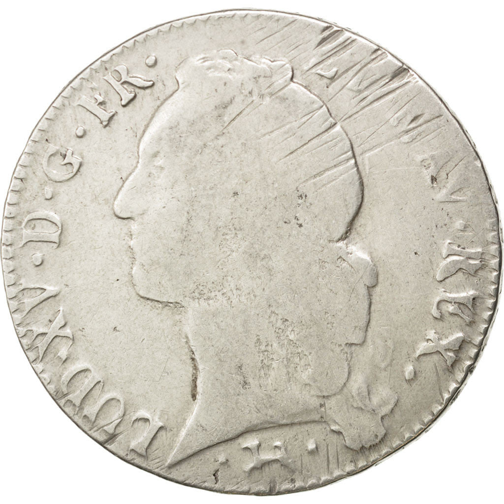 Monnaie, France, Louis XV, Écu au bandeau, Ecu, 1750, Bayonne, B+, Argent