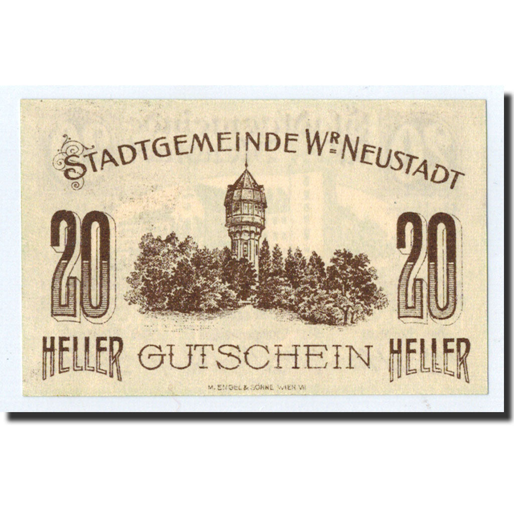 Geldschein, Österreich, Wr. Neustadt, 20 Heller, tour, 1920, 1920-12-31, UNZ-