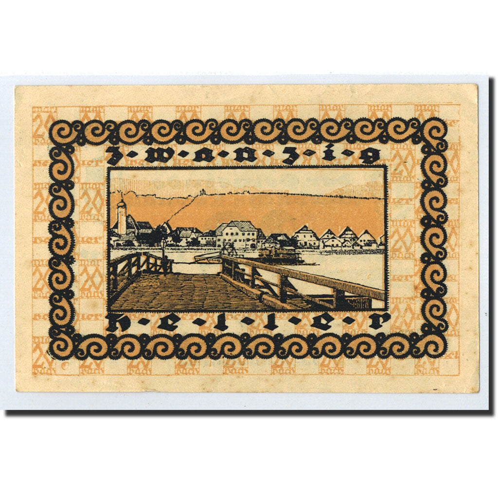 Geldschein, Österreich, Marbach an der Donau, 20 Heller, paysage, Undated